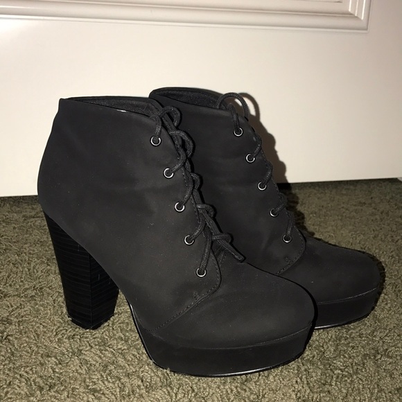 soda heeled combat boots